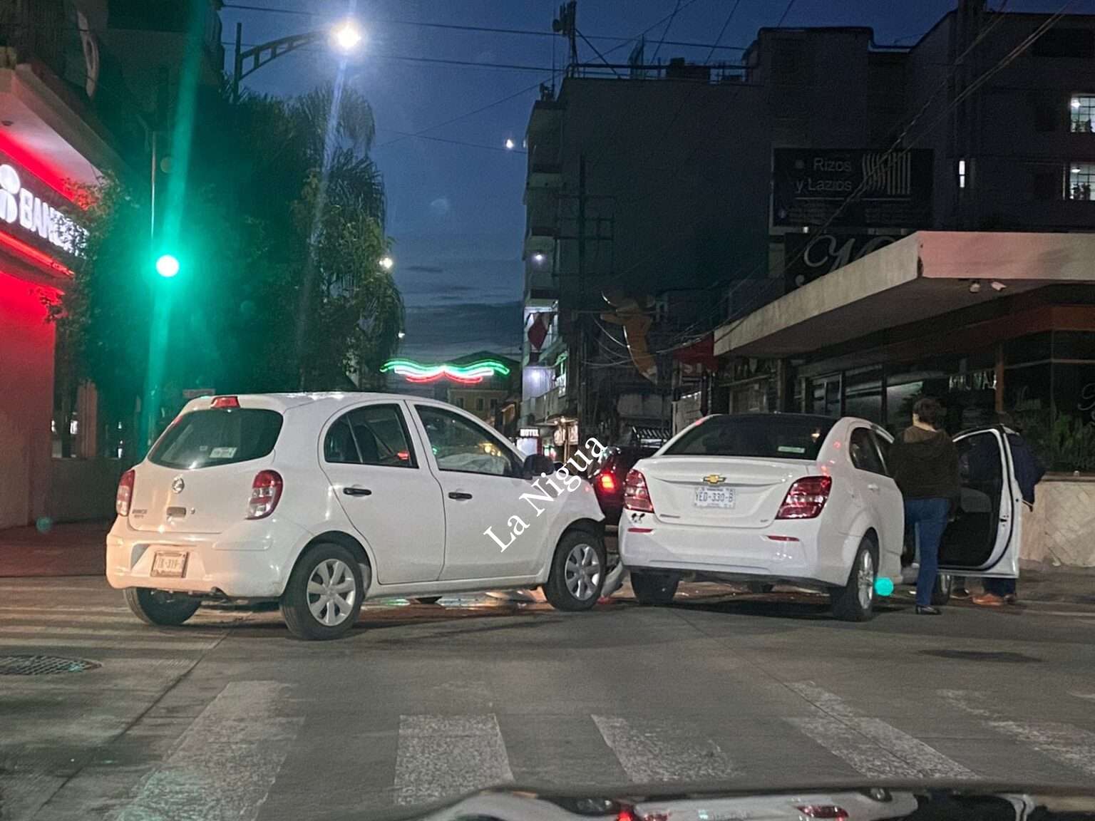 Choque en la avenida 3 y calle 4 en la colonia Centro.