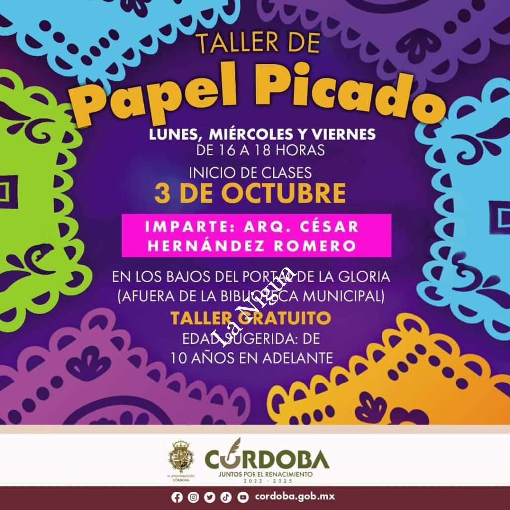 Ofrece Ayuntamiento taller gratuito de “Papel Picado”