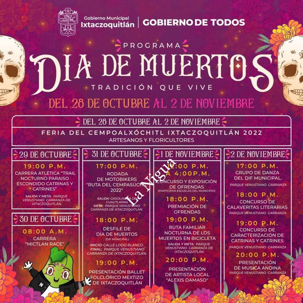 Cartelera para festividades de Día de Muertos en Ixtaczoquitlán 1 IMG 20221028 WA0003 1