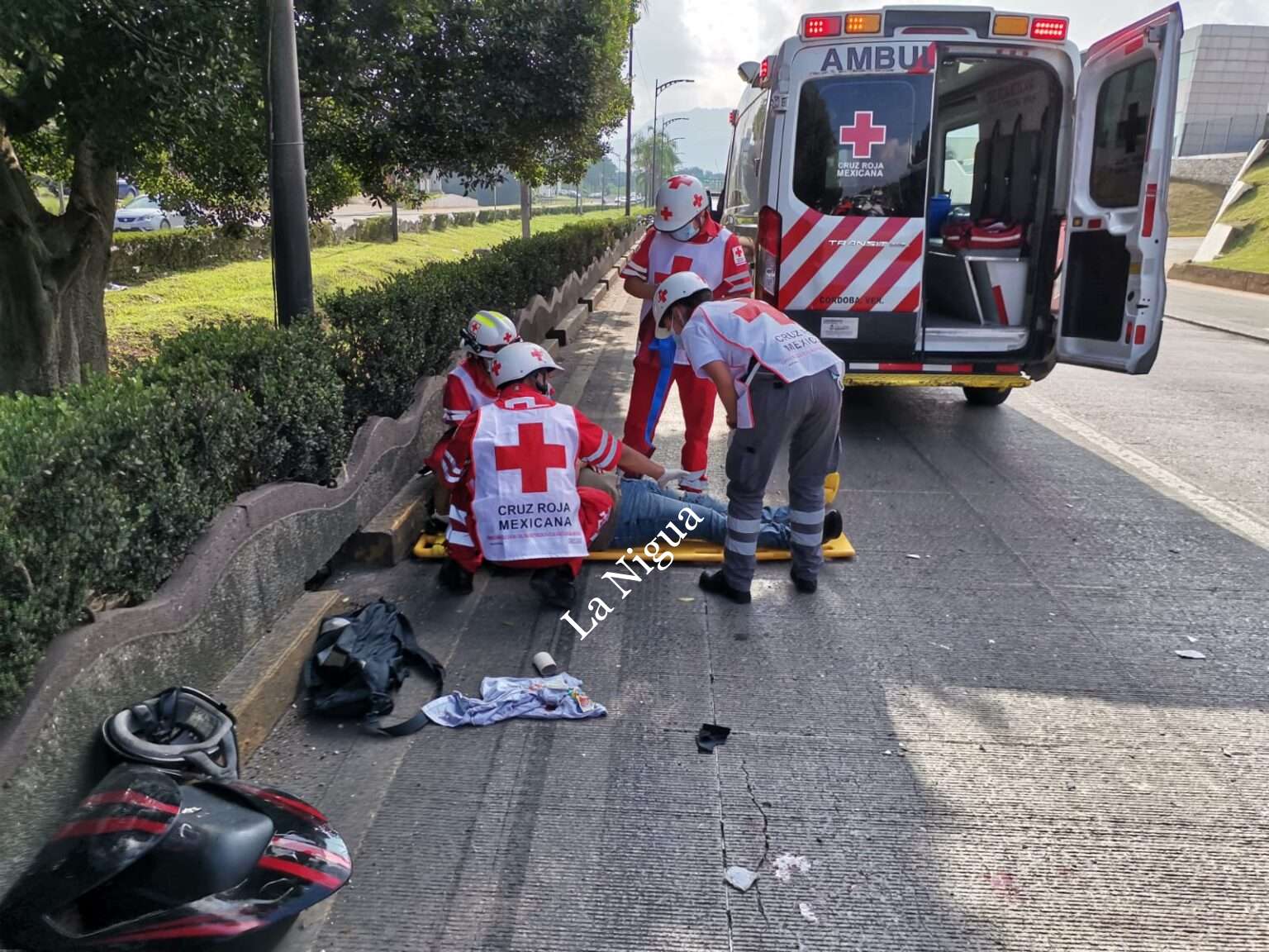 Chocan moto por alcance