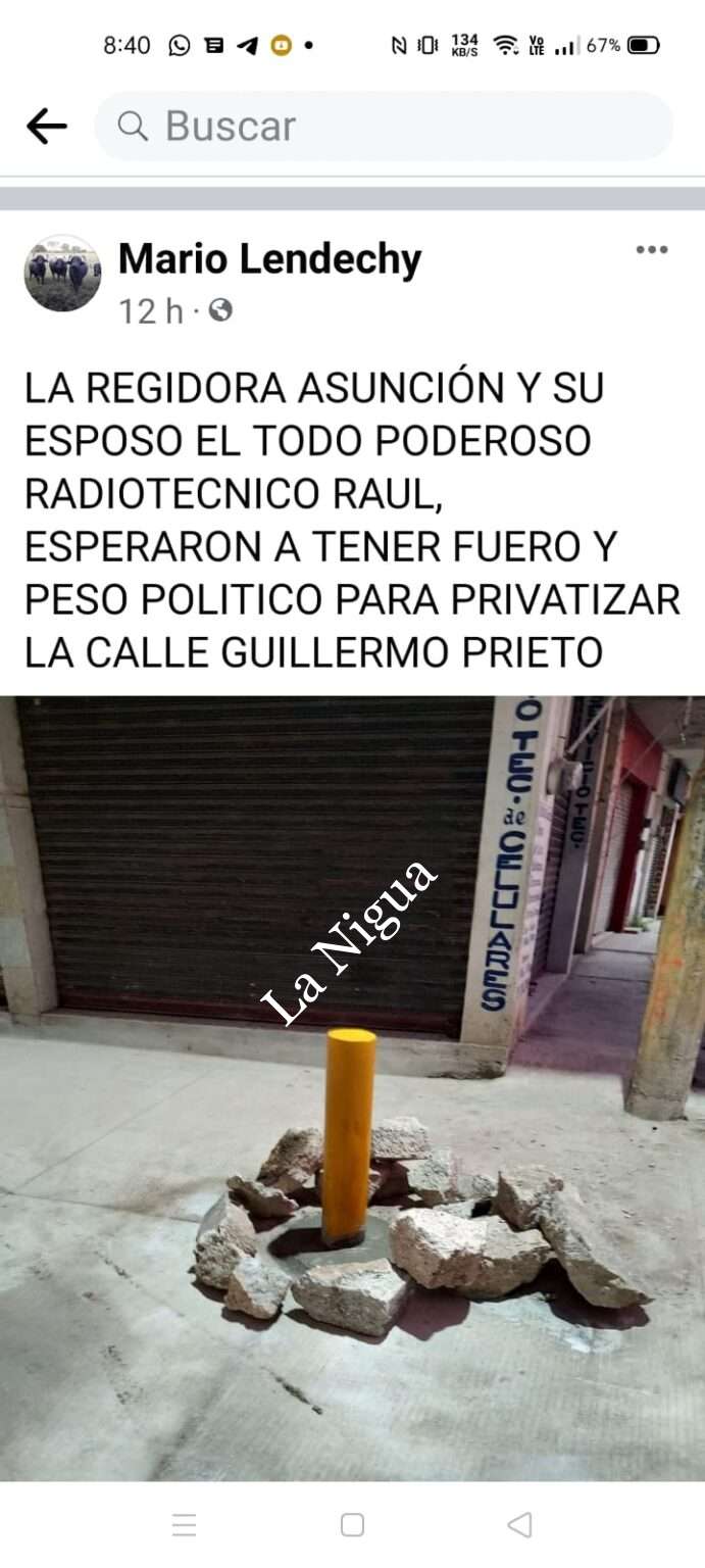Señalan a esposo de regidora de Las Choapas de cerrar calle en el centro de la ciudad