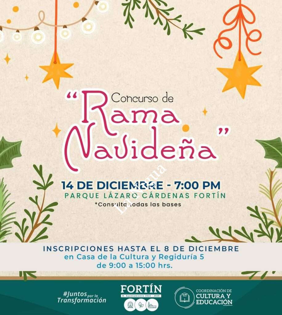 Invita ayuntaniento de Fortín a participar en el concurso de “Rama Navideña”