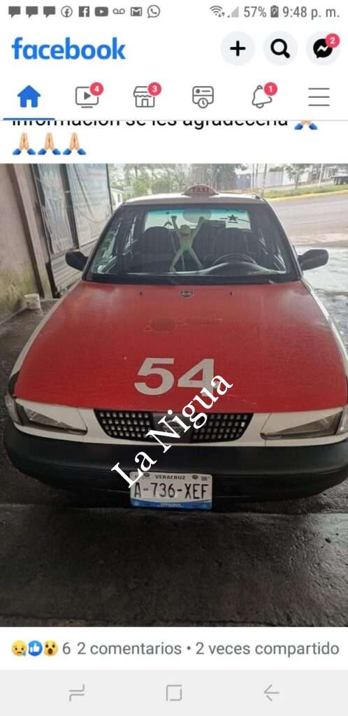 Roban taxi con violencia de Paraje