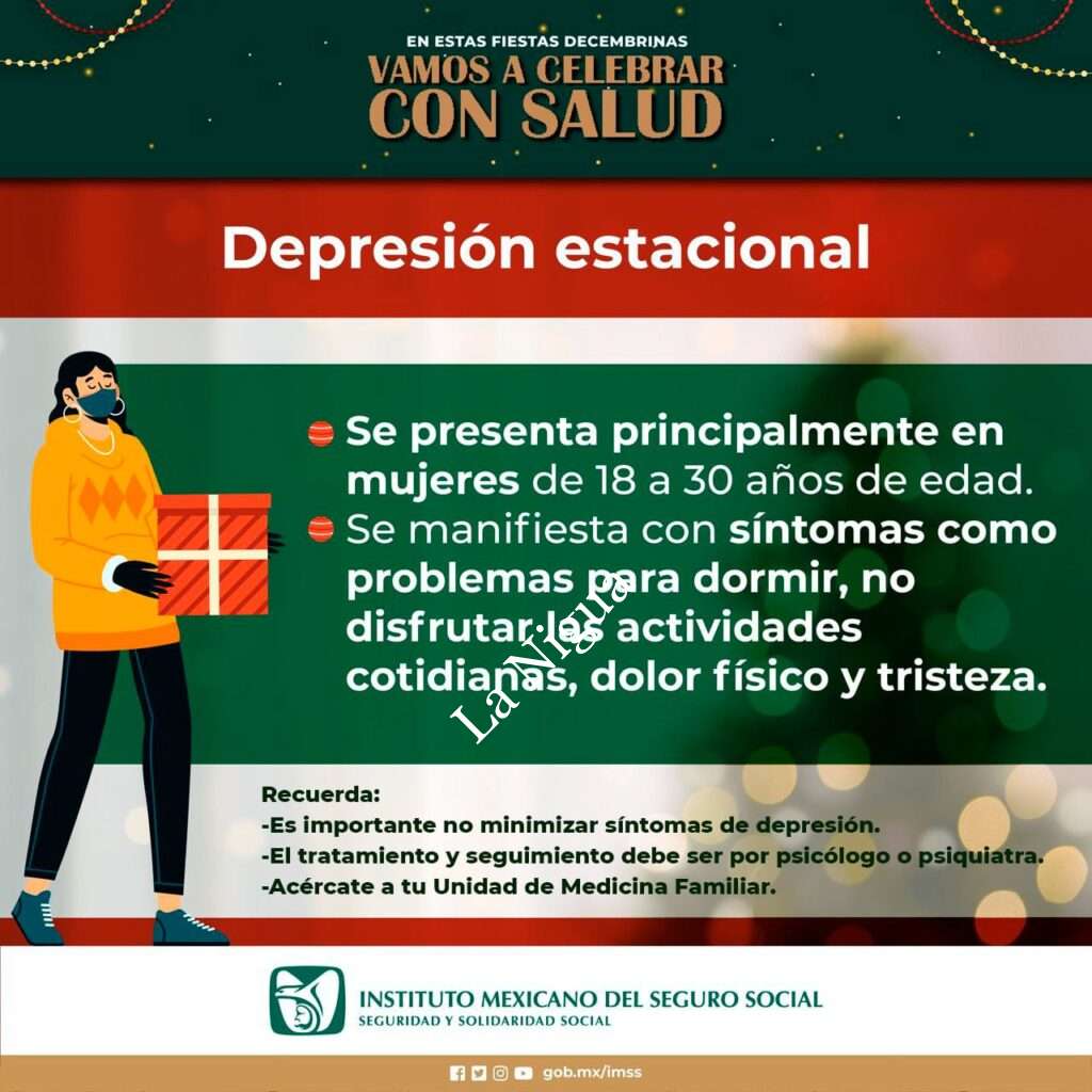 Alerta IMSS Veracruz Sur sobre Trastorno Afectivo Estacional