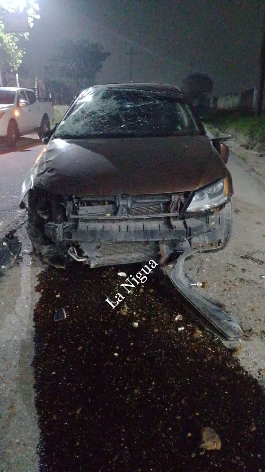 Primer accidente del 2023 en Las Choapas, fue en carretera a Producción