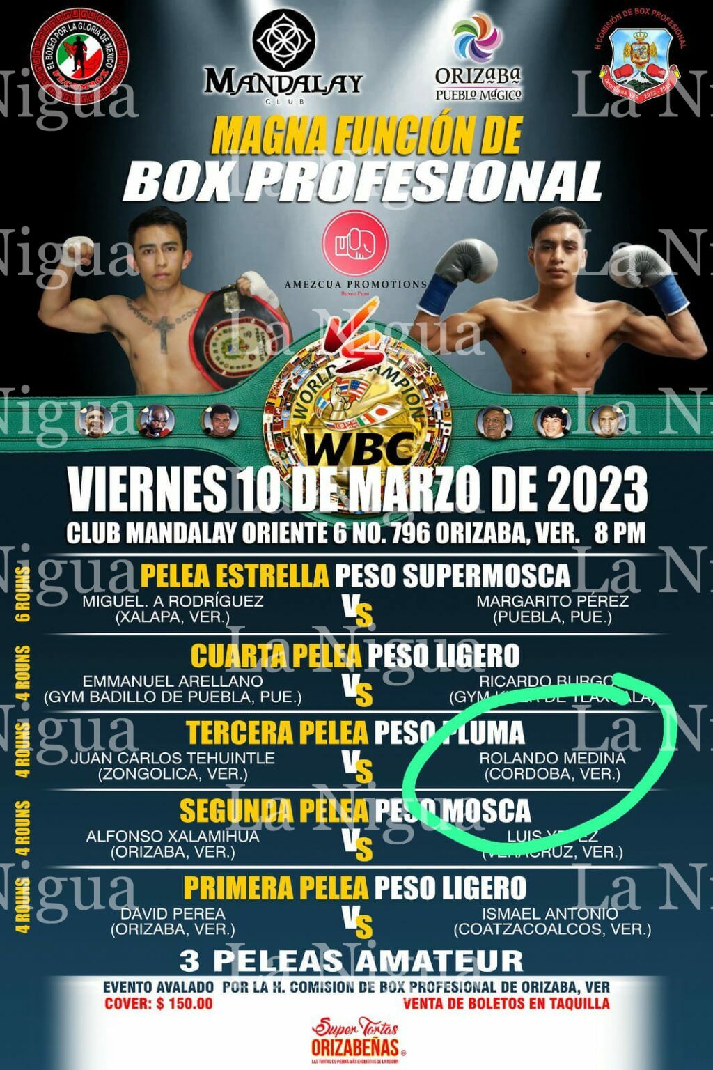 Debut de Rolando Medina en el boxeo profesional
