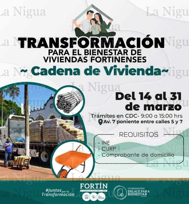 “TRANSFORMACIÓN PARA EL BIENESTAR DE VIVIENDAS FORTINENSES”