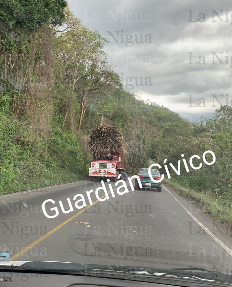 Otro camión cañero descompuesto en la curva de Atoyac