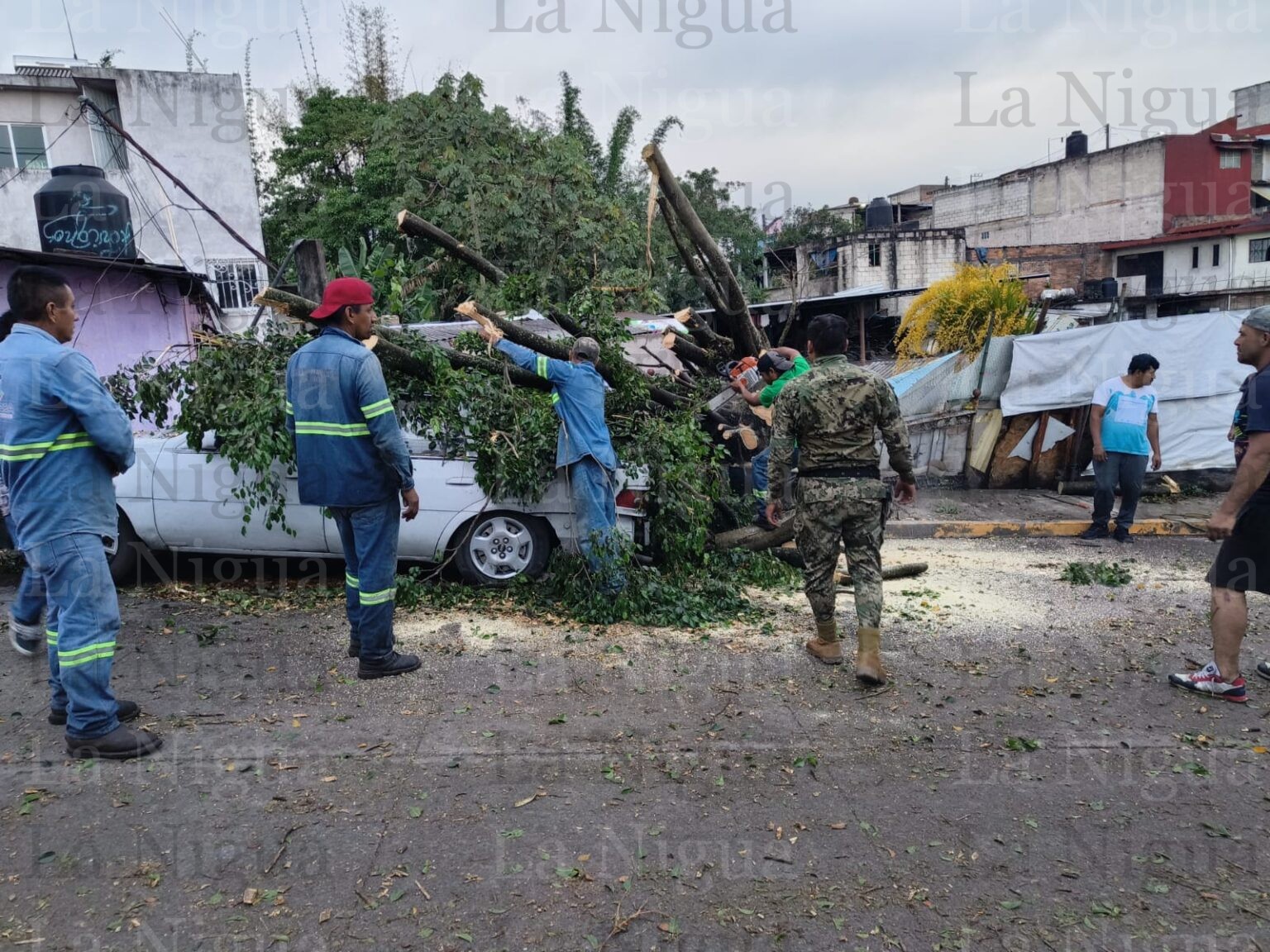 Atiende Ayuntamiento afectaciones por tormenta eléctrica
