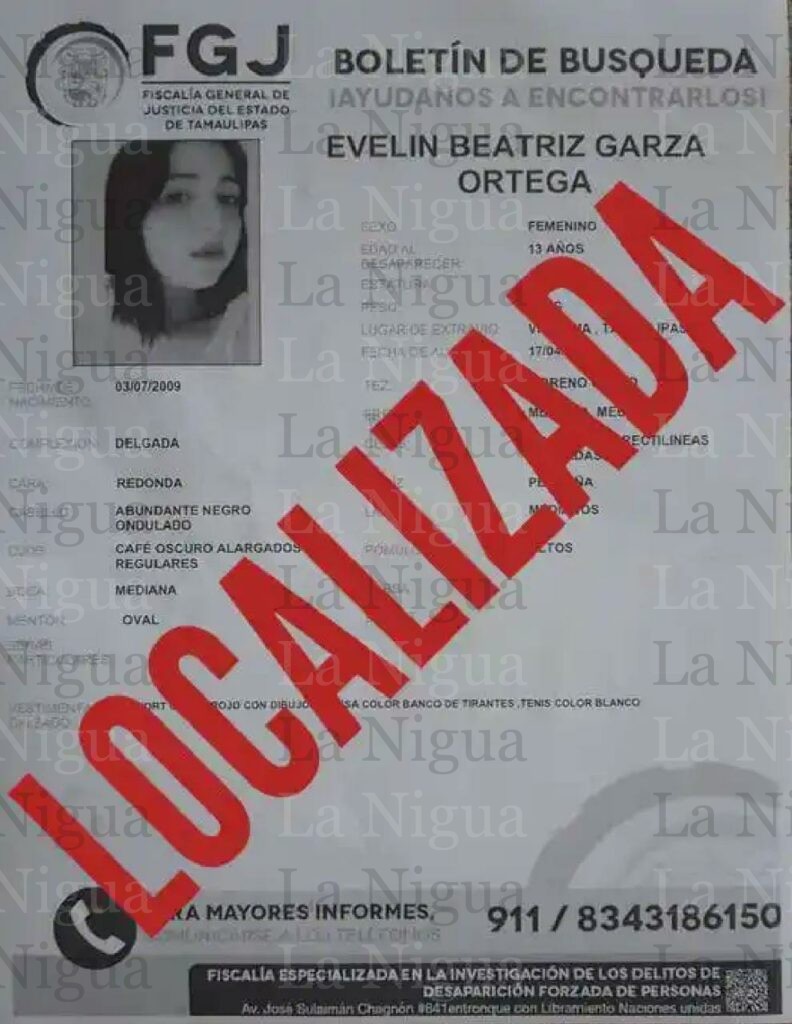 Encuentran  menor que había sido reportada como desaparecida