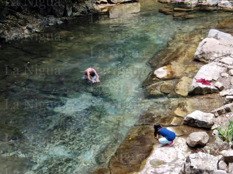 Preocupa a turistas contaminación del nacimiento de agua del Albion.