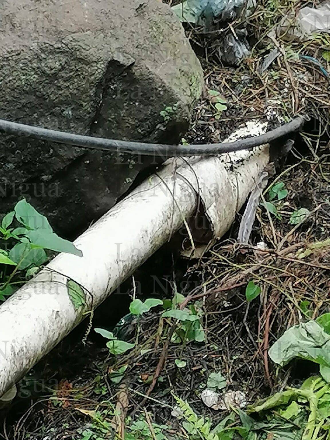 Tubería rota provoca malos olores