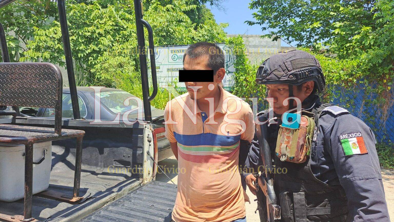 Limosnero traía droga al momento de su captura