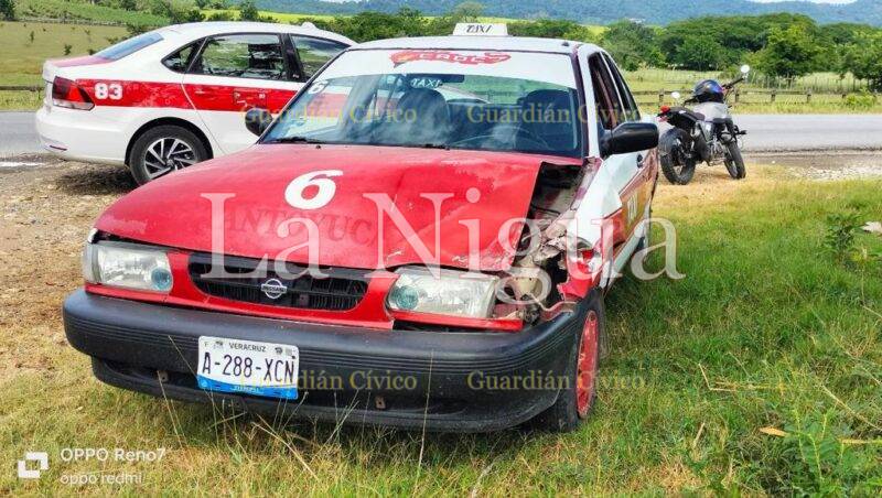 Taxista choca por alcance sobre la federal