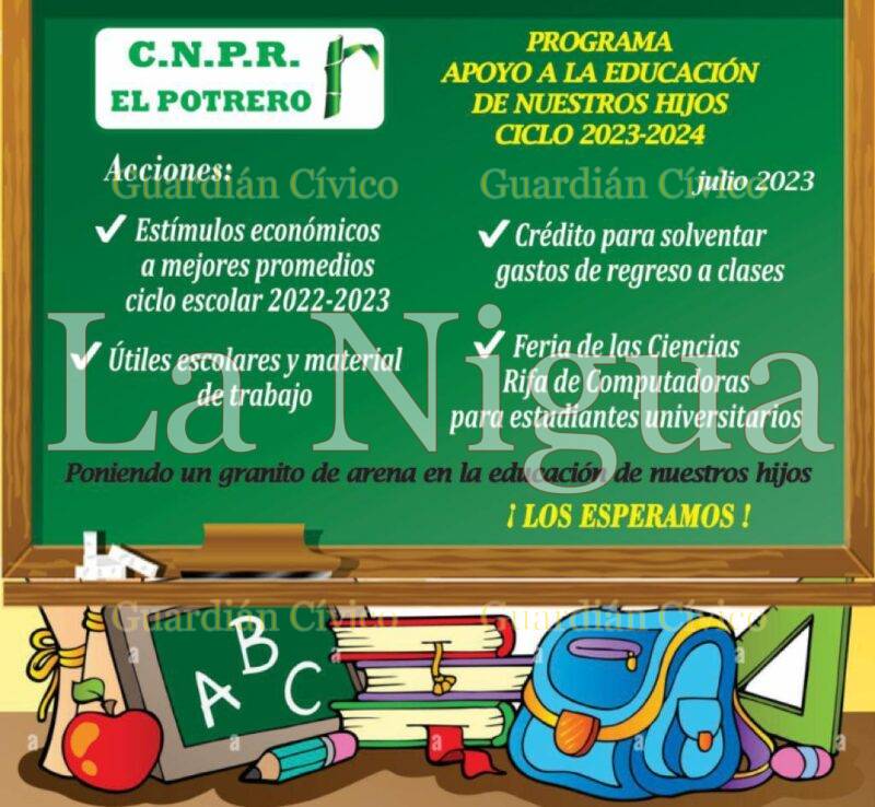 Apoyo a la educación CNPR El Potrero