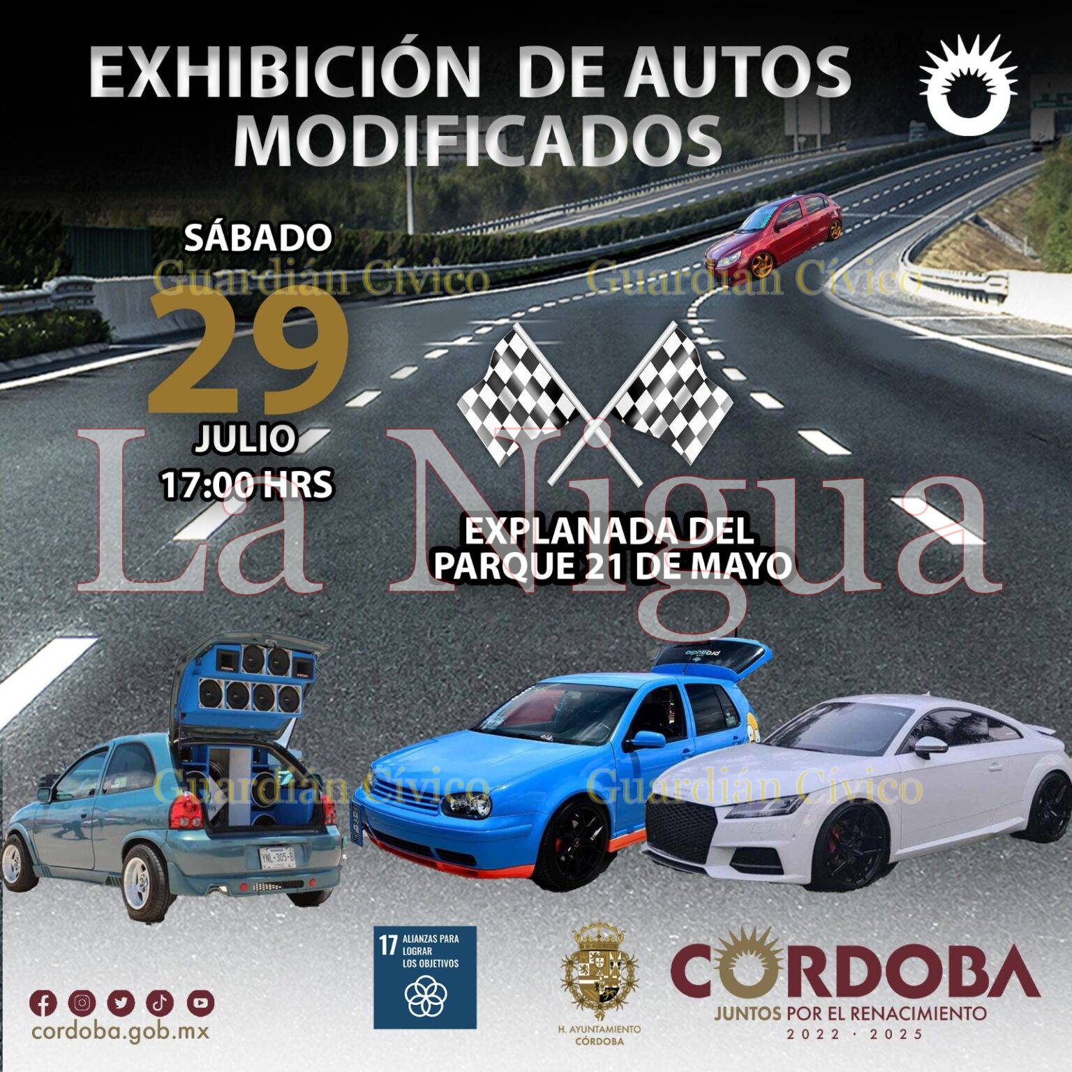 Este sábado habrá exhibición de autos modificados en el parque 21 de Mayo en Córdoba