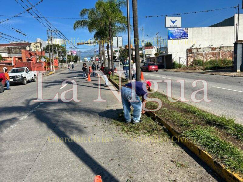 Realizan faena de limpieza en el nulevar Córdoba-Fortín.