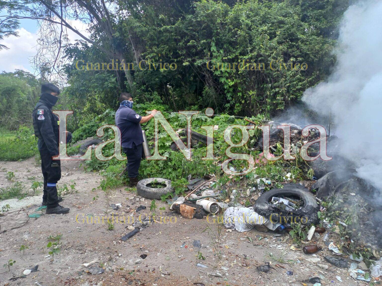 Se incendia basurero