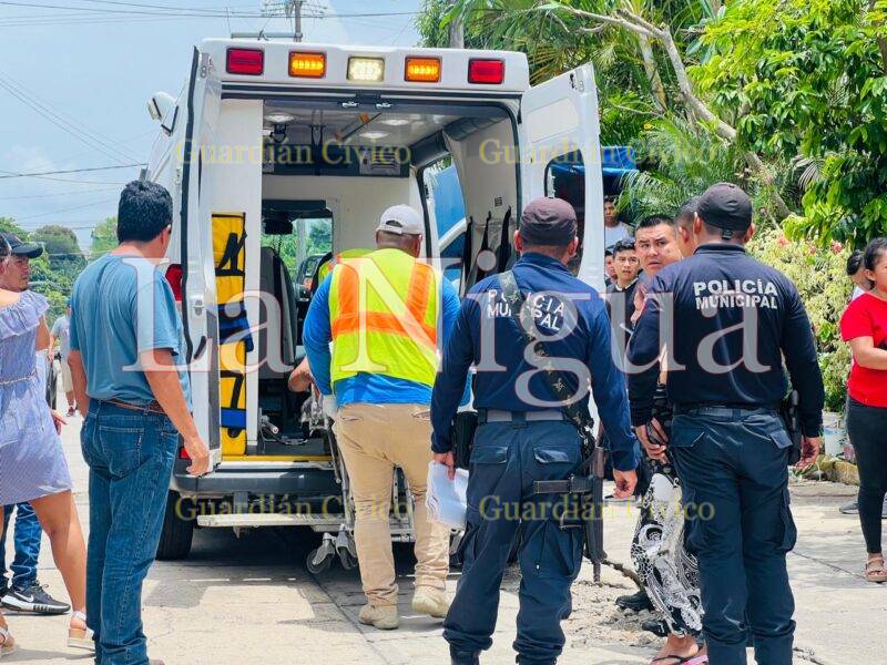 En ataque directo hieren de bala a masculino en Catemaco.