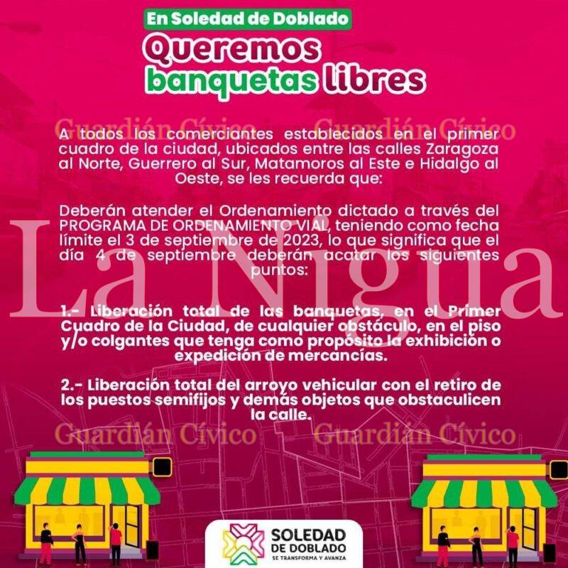 AYUNTAMIENTO DE SOLEDAD DE DOBLADO COMUNICA: