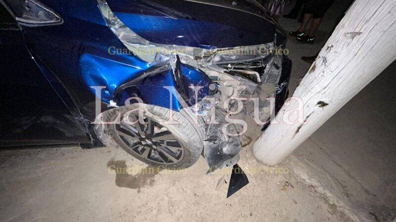 Deja daños materiales accidente provocado por sujeto ebrio