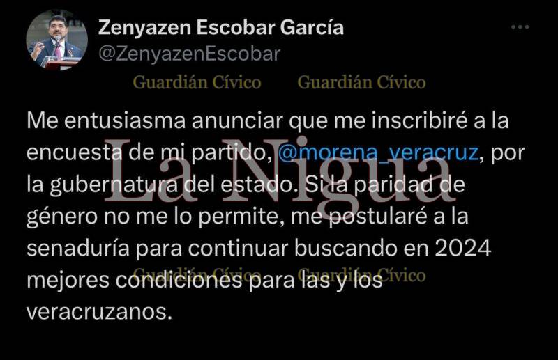 Zenyazen se alista a la gubernatura por Veracruz