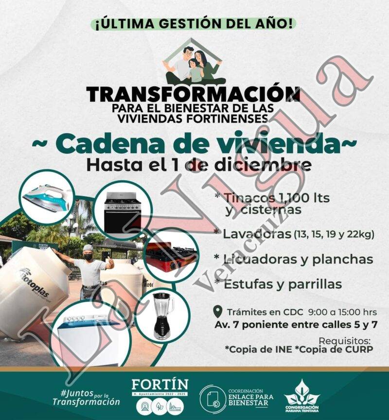 TRANSFORMACIÓN PARA VIVIENDAS FORTINENSES
