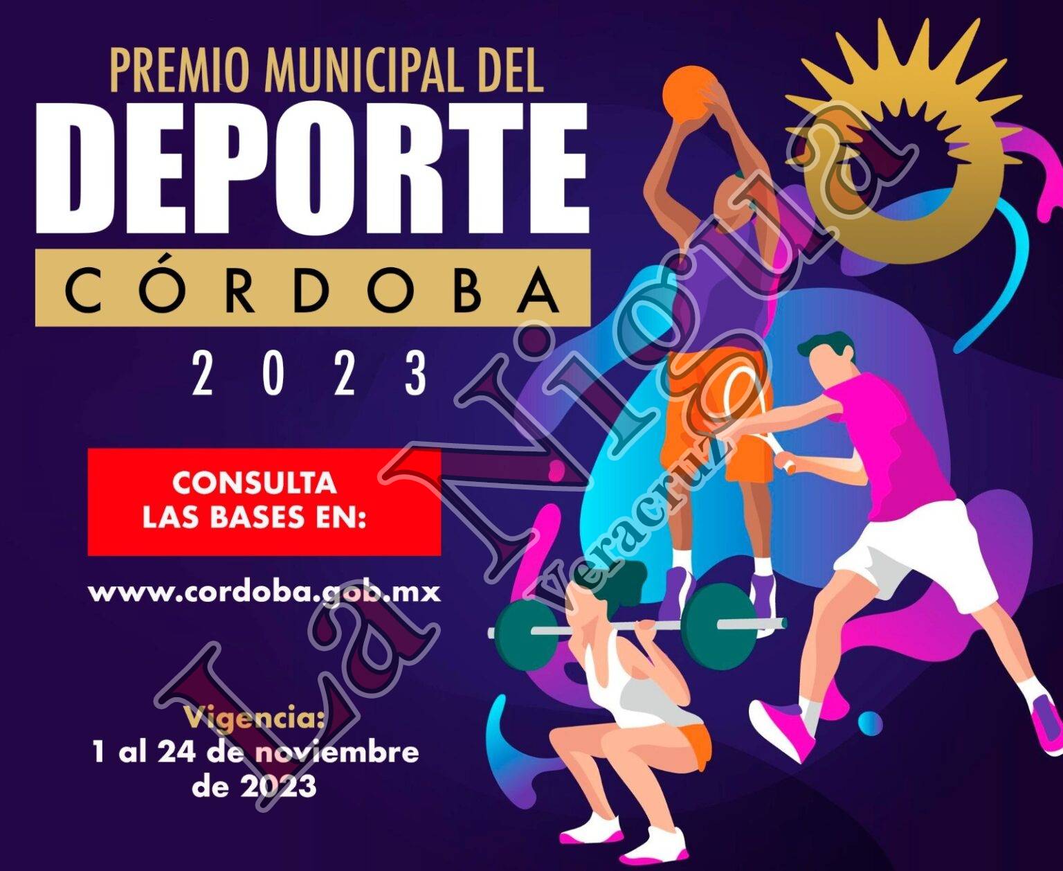 El uno de diciembre votación para Premio Municipal del Deporte 2023