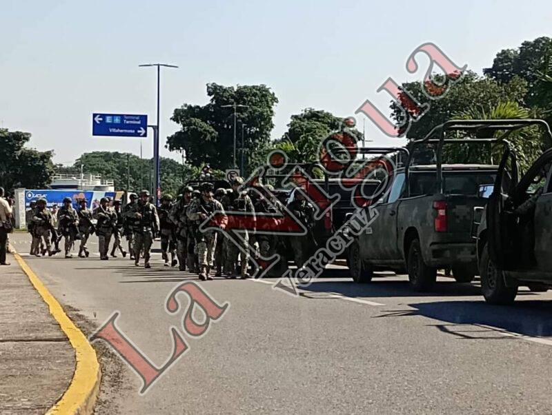 Llegan Fuerzas Especiales del Ejército Mexicano a Villahermosa, Tabasco