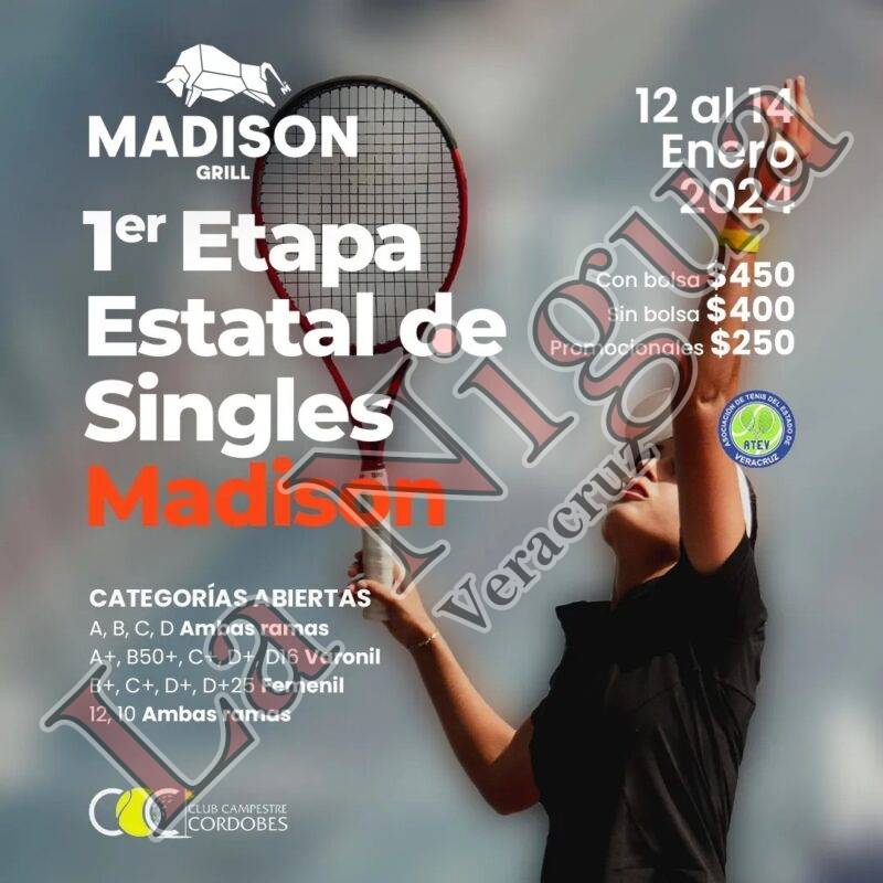 Primera etapa del Estatal Singles de tenis Madison