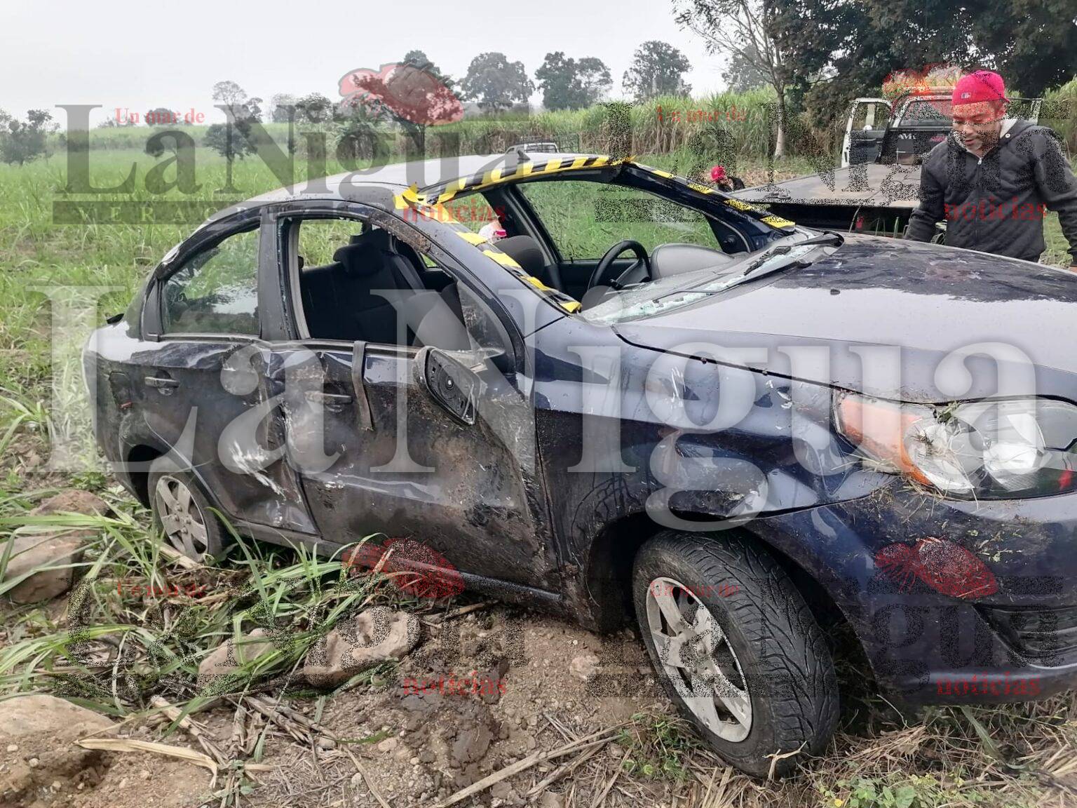 Volcadura en Carretera Estatal deja varios heridos cerca de la Curva de la Estrella