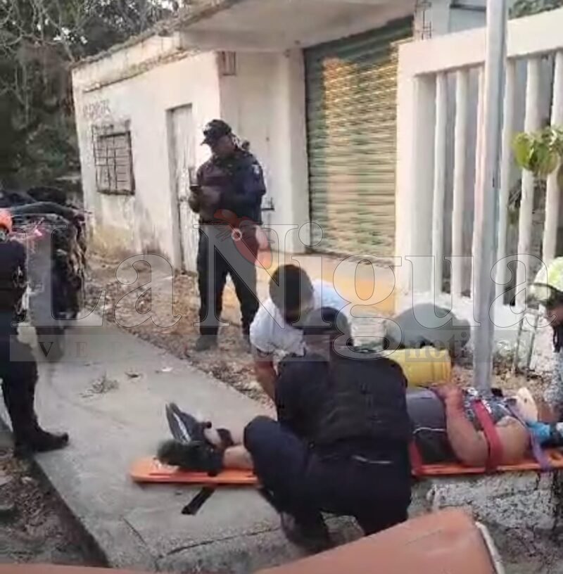 Obrero lesionado trás derrapar en motocicleta