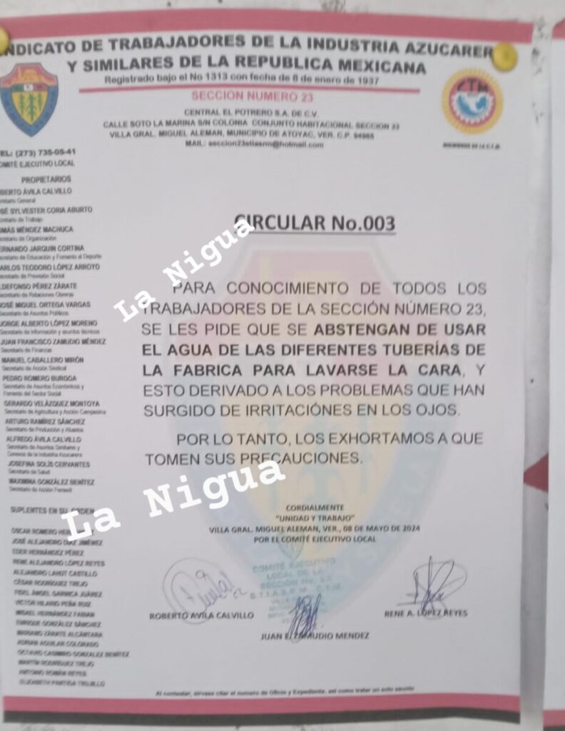 Obrero perdió un ojo por usar agua contaminada, señalan