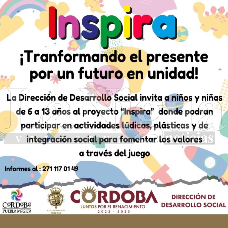 Inicia el programa “INSPIRA”, enfocado en fomentar los valores en la niñez de Córdoba