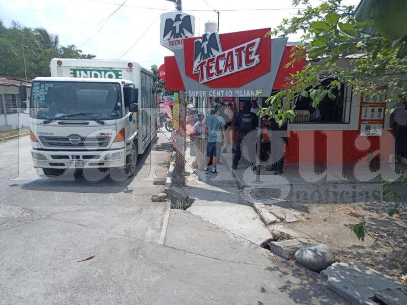 Balean a repartidor de empresa cervecera en Martínez de la Torre