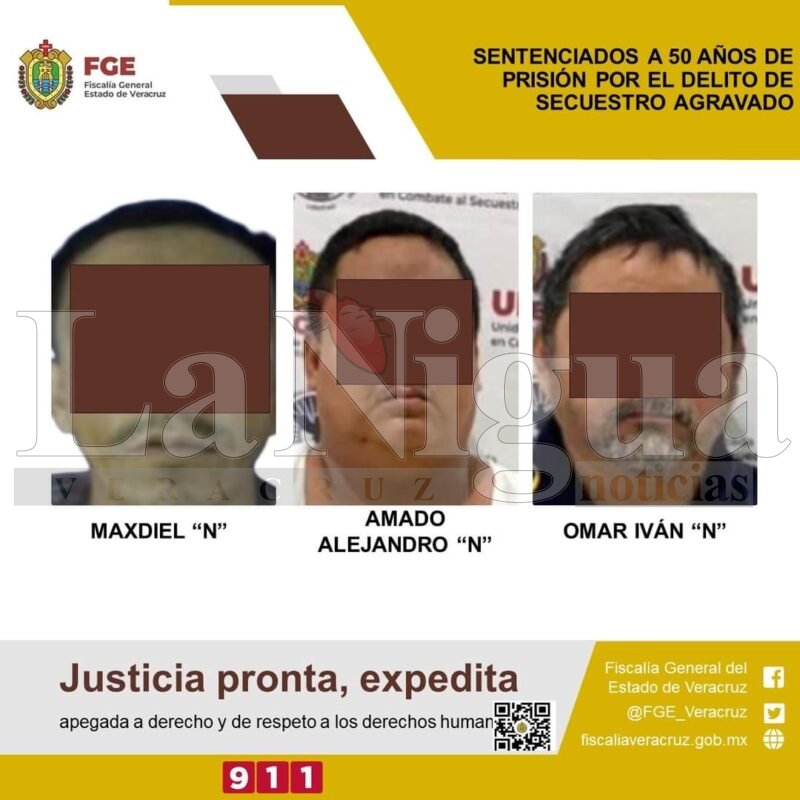 Secuestradores de Coatzacoalcos reciben 50 años de prisión