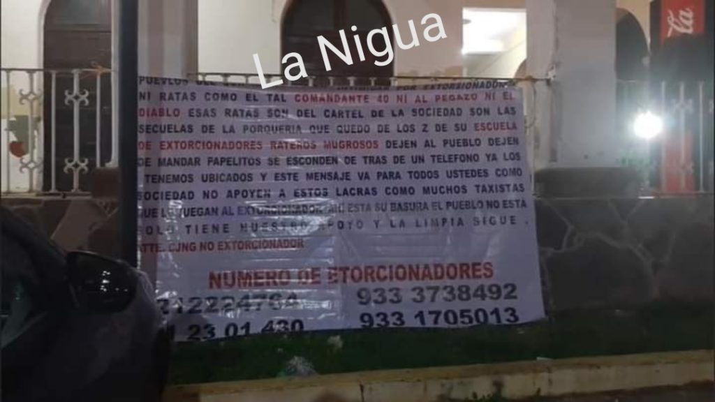 Aparecen narco lonas en varios puntos de Acayucan #LosDatosDeCuit