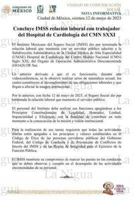 IMSS despide a directivo