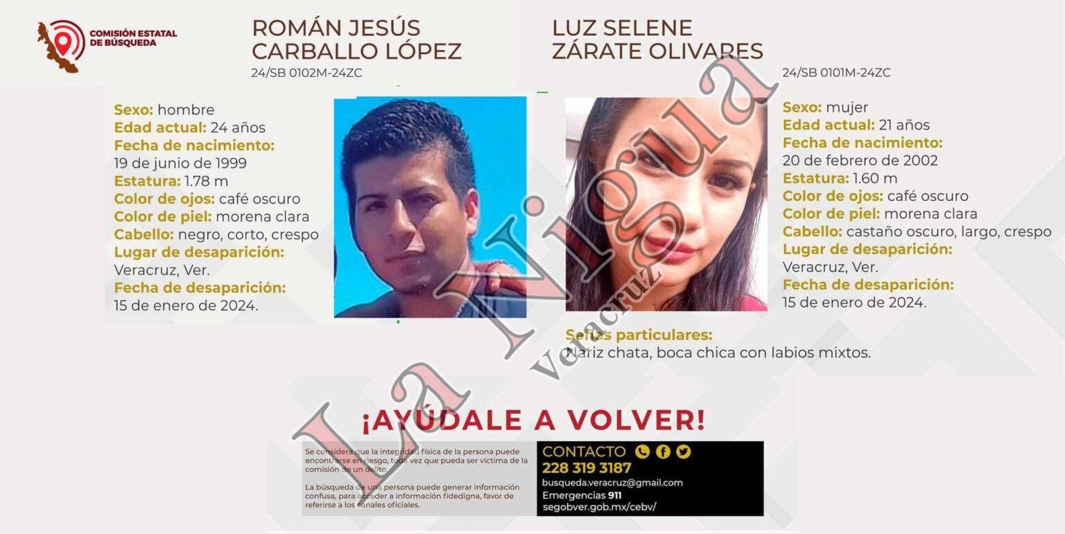 Desaparece matrimonio en puerto de Veracruz