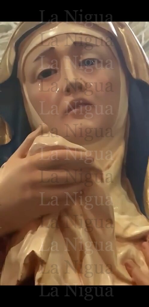 VIRGEN DE LA CATEDRAL “LLORA” DURANTE CEREMONIA RELIGIOSA