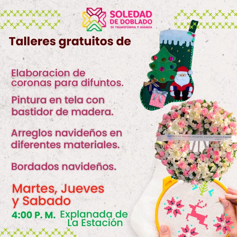 Ofrecen talleres de manualidades en Soledad de Doblado