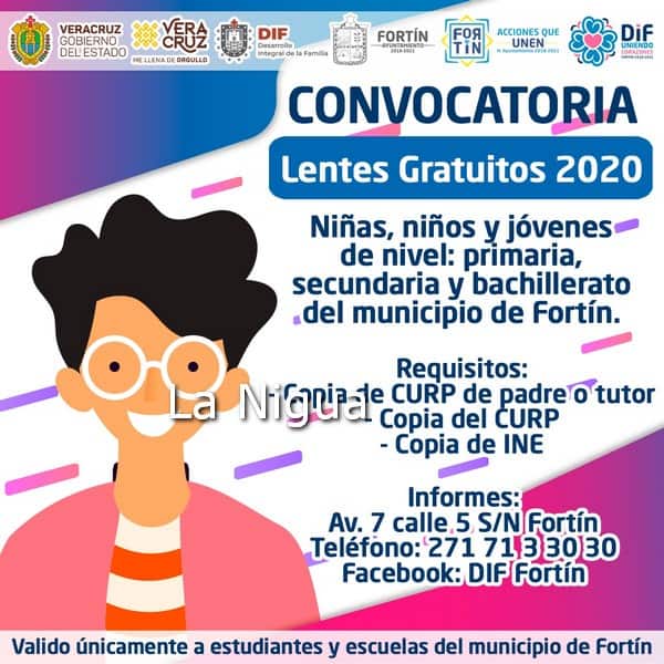 Fortín será beneficiado con 500 lentes para estudiantes