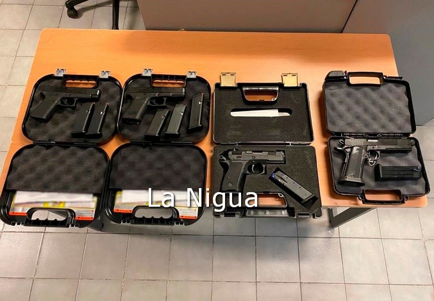 GUARDIAS NACIONALES DETIENEN A UN HOMBRE PROCEDENTE DE ESTADOS UNIDOS CON CUATRO ARMAS DE FUEGO CORTAS Y OCHO CARGADORES