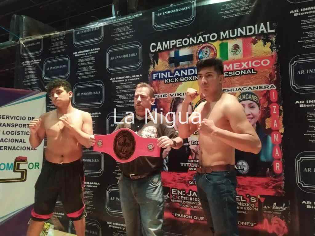 Noche de kickboxing y boxeo en Tehuacán, Puebla
