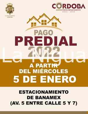 El miércoles 5 inicia cobro del impuesto predial; recolección de basura y cobro anticipado de agua potable.