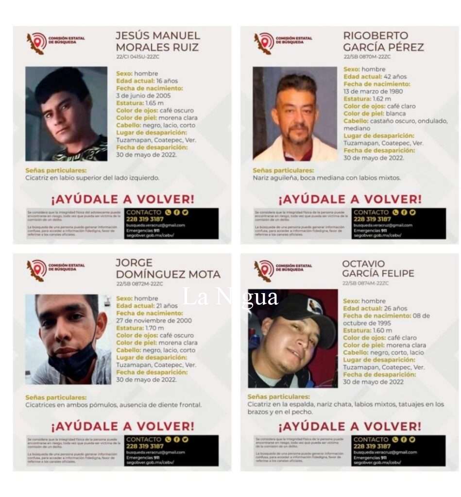 Encuentran cuerpos de 4 desaparecidos