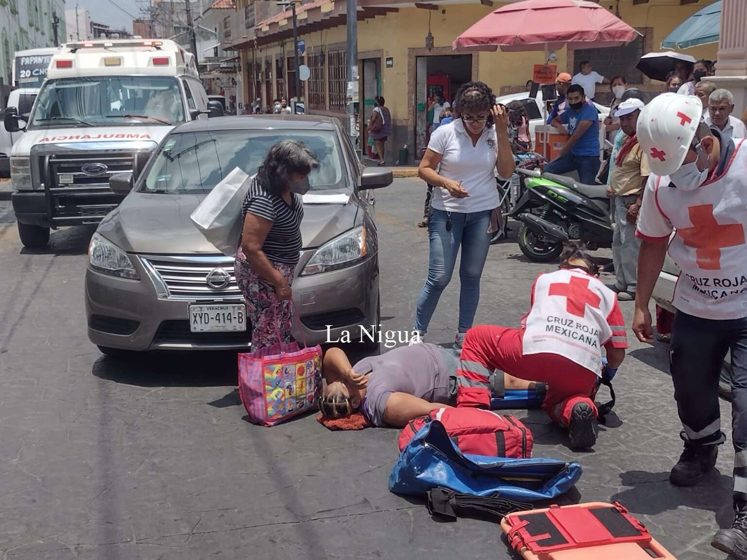 Atropellan a una mujer en pleno centro de Papantla
