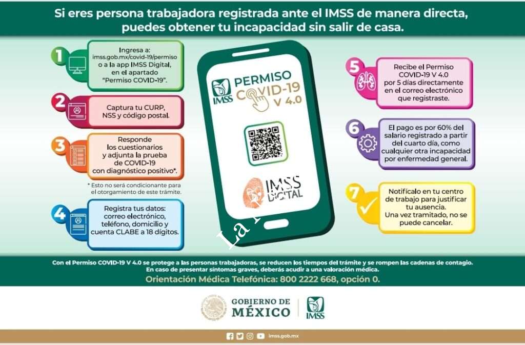 Lanza IMSS permiso COVID 4.0 para otorgar incapacidades temporales a trabajadores contagiados