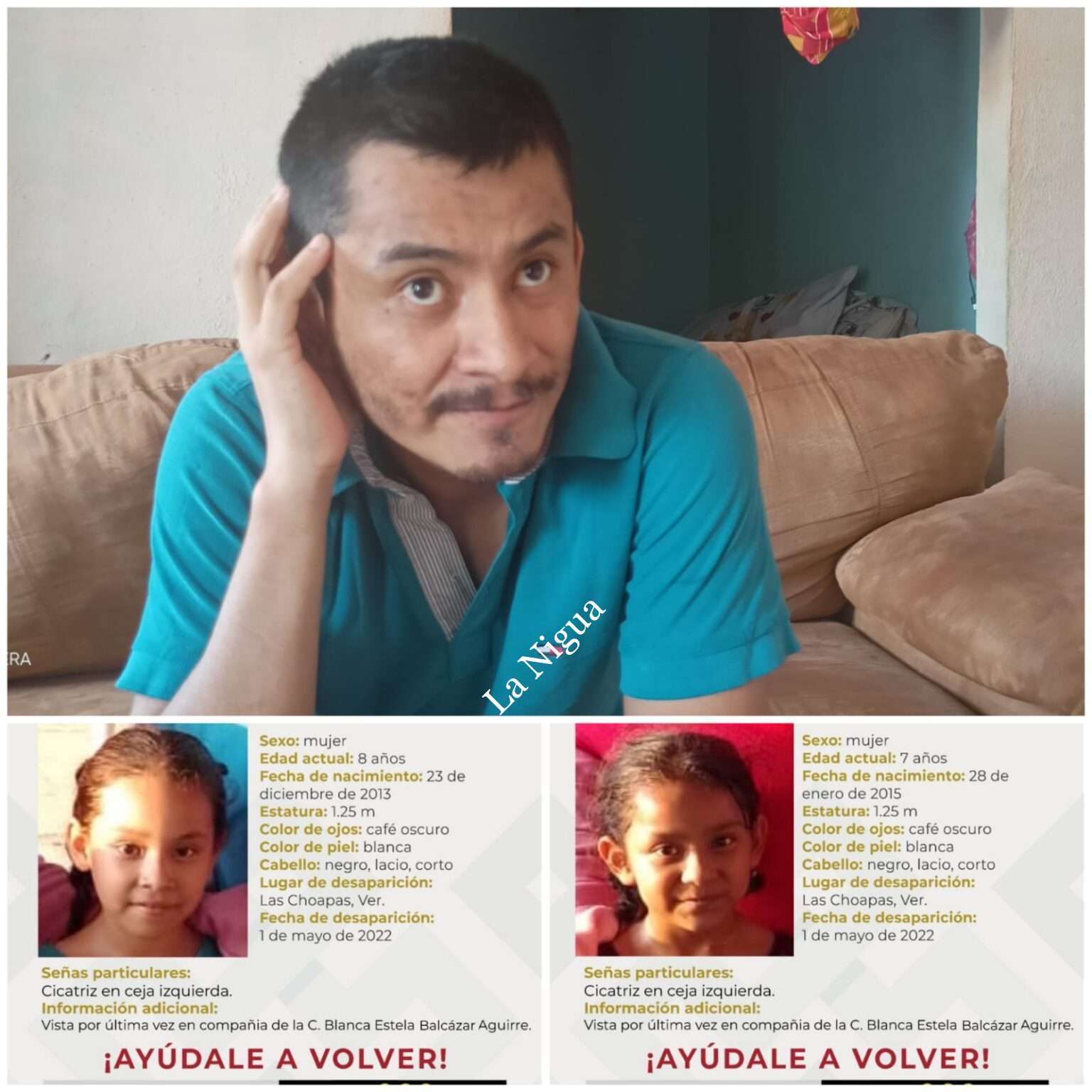 Padre invidente tiene más de dos meses de no saber de sus hijas