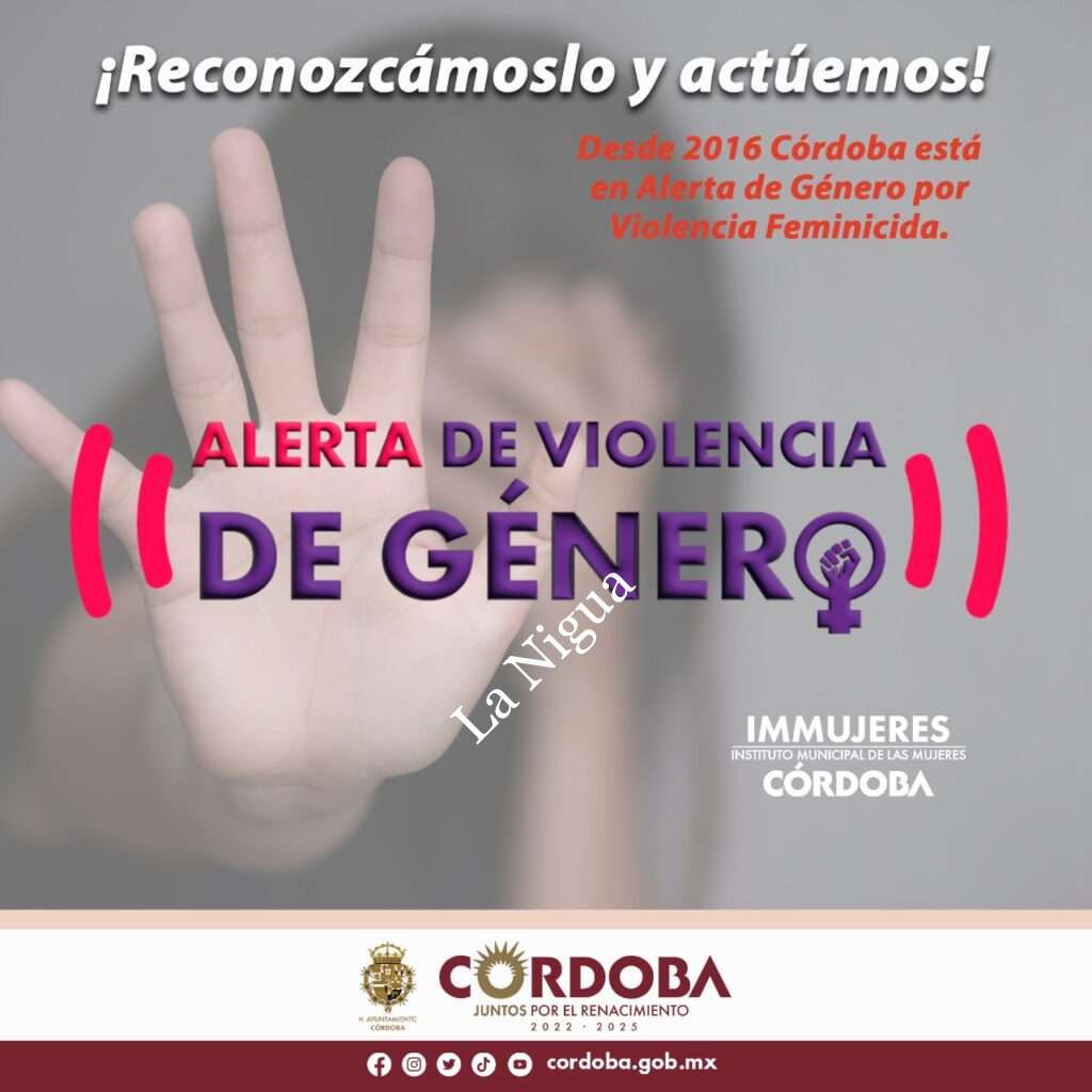 Se actúa en Córdoba ante Alerta de Violencia de Género por feminicidios: IMMUJERES